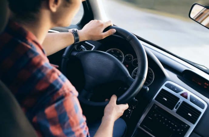 driving a car